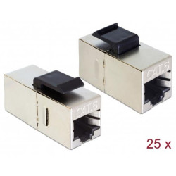 Delock Keystone Modul RJ45 jack RJ45 jack Cat.6 kompaktní 25 ks