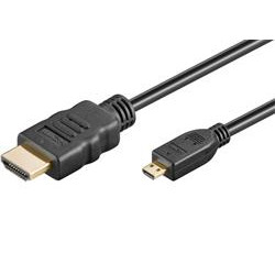 PremiumCord Kabel HDMI A - HDMI micro D, 3m