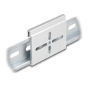 Delock - Montážní spona - aluminum, 60 x 47.8 mm - montáž na kolejnici DIN - stříbrná