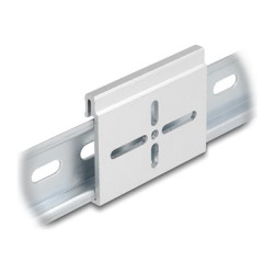 Delock - Montážní spona - aluminum, 60 x 47.8 mm - montáž na kolejnici DIN - stříbrná