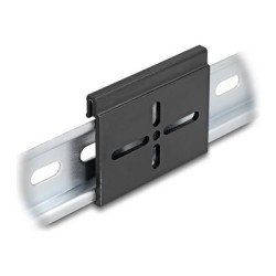 Delock - Montážní spona - aluminum, 60 x 47.8 mm - montáž na kolejnici DIN - černá
