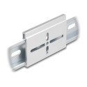 Delock - Montážní spona - aluminum, 70 x 47.8 mm - montáž na kolejnici DIN - stříbrná