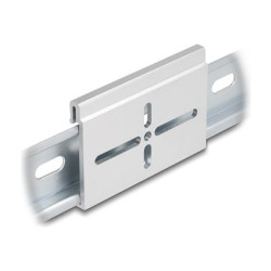 Delock - Montážní spona - aluminum, 70 x 47.8 mm - montáž na kolejnici DIN - stříbrná