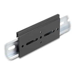 Delock - Montážní spona - aluminum, 100 x 47.8 mm - montáž na kolejnici DIN - černá