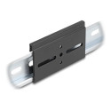 Delock - Montážní spona - aluminum, 80 x 47.8 mm - montáž na kolejnici DIN - černá
