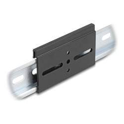 Delock - Montážní spona - aluminum, 80 x 47.8 mm - montáž na kolejnici DIN - černá