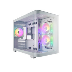 FSP S380-WA Micro ATX Transpar. Bílá