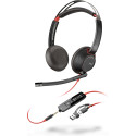 Poly Blackwire 5220 náhlavní souprava, 3.5 mm jack + USB-C A adaptér, stereo