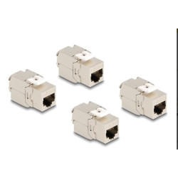 Delock Keystone Modul RJ45 jack Cat.6A STP 4 ks