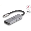 Delock Adaptér USB Type-C™ na HDMI 4K 60 Hz náhlavní a mikrofonní port + USB Type-C™ PD 95 W