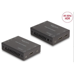 Delock Prodlužovací sada HDMI KVM po kabelu Cat.6, 4K 60 Hz, 70 m
