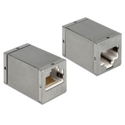 Delock adaptér RJ45 samice samice CAT6 Compact UTP - kovové pouzdro