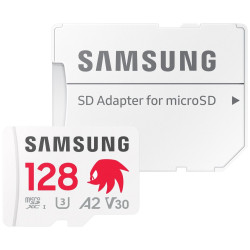 SAMSUNG PRO Plus Sonic the Hedgehog™ microSDXC 128GB + SD Adaptér CL10 UHS-I U3 A2 V30