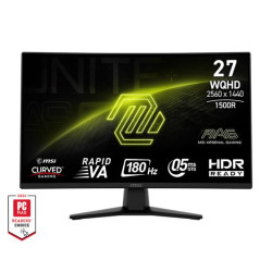 MSI Gaming monitor MAG 274CQF, 27" Rapid VA zakřivený 2560x1440 WQHD 180Hz 0,5ms 2xHDMI DP černá