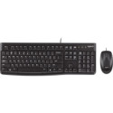 Logitech MK120, sada klávesnice s drátovou optickou myší, US, klasická, drátová (USB), černá