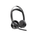 Poly Voyager Focus 2 - Náhlavní souprava - náhlavní - Bluetooth - bezdrátový - odstranění šumu - UBS-C přes adaptér Bluetooth - černá - certifikováno pro Microsoft Teams, certifikováno pro Zoom