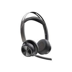 Poly Voyager Focus 2 - Náhlavní souprava - náhlavní - Bluetooth - bezdrátový - odstranění šumu - UBS-C přes adaptér Bluetooth - černá - certifikováno pro Microsoft Teams, certifikováno pro Zoom