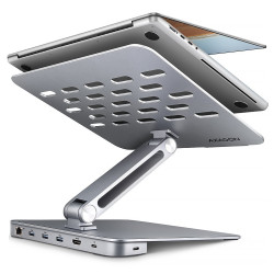 AXAGON hliníkový stojan pro notebooky velikosti 10" - 16" s USB hubem HMC-STND HDMI 3xUSB-A GLAN PD