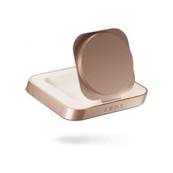 ZENS Nightstand Charger - Limited Edition - stojan pro bezdrátové napájení + AC napájecí adaptér - 15 Watt - Apple Fast Charge (bezdrátové nabíjení (15 W)) - měděná, bílá