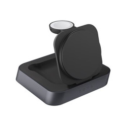 ZENS Nightstand Charger Pro 2 - Stojan pro bezdrátové napájení + AC napájecí adaptér - 20 Watt - Apple Fast Charge (bezdrátové nabíjení (15 W), bezdrátové nabíjení (5W)) - černá