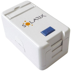 Solarix zásuvka modulární pro 1 keystone na omítku bílá SXMO-1-0-WH
