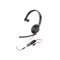 Poly Blackwire C5210 - Blackwire 5200 series - náhlavní souprava - náhlavní - kabelové - USB-C, 3.5 mm jack - černá - certifikováno pro Microsoft Teams, Certified for Skype for Business, Cisco Jabber Certified, certifikováno Avaya