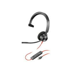 Poly Blackwire 3310 - Blackwire 3300 series - náhlavní souprava - náhlavní - kabelové - USB-C - černá