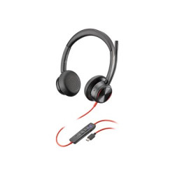 Poly Blackwire 8225-M - Blackwire 8200 series - náhlavní souprava - náhlavní - kabelové - odstranění šumu - USB-C - černá - certifikováno pro Microsoft Teams