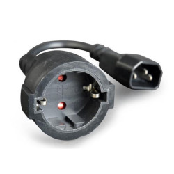 Gembird Kabel CABLEXPERT síťový adaptér C14 (M) - schuko (F), 15 cm