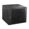 XtendLan 12U 600x600, na zeď, jednodílný, skleněné dveře