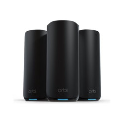 NETGEAR Orbi 870 Series RBE873 - Systém WiFi - (router, 2 extendery) - až 9000 čtverečních stop - mesh 10GbE, 2.5GbE, Wi-Fi 7 Multi-Band