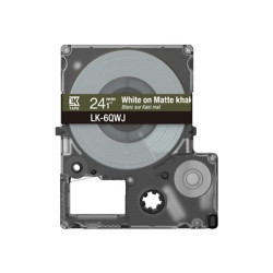 Epson Matte Khaki White 24mm LK-6QWJ, C53S672090