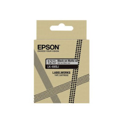 Epson Matte White Black 12mm LK-4WBJ, C53S672062