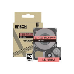 Epson Matte Red Black 12mm LK-4RBJ, C53S672071