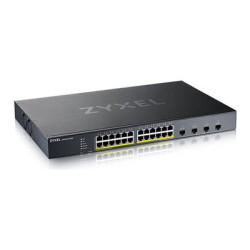 Zyxel XGS1935 Series XGS1935-28HP - Přepínač - spravováno - L3 Lite - inteligentní - 24 x 10 100 1000 (PoE) + 4 x 10 Gigabit SFP+ (uplink) - Lze montovat do rozvaděče - PoE+ (375 W) - pro Zyxel DAC10G-1M v2, DAC10G-3M v2, SFP10, SFP-1000, SFP-BX1310-10, SFP-BX1550, SFP-SX-D