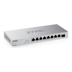 Zyxel XMG-100 Series XMG-108 - Přepínač - nespravovaný - neřízený - 8 x 100 1000 2.5G + 1 x Gigabit SFP 10 Gigabit SFP+ - desktop, pro připevnění na zeď