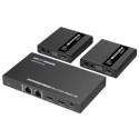 PremiumCord HDMI 1-2 splitter+extender po CAT6 6a 7, UHD 4K@30Hz až na 70m