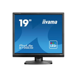 iiyama ProLite E1980S-B1 - LED monitor - 19" - 1280 x 1024 @ 75 Hz - TN - 250 cd m? - 1000:1 - 3 ms - HDMI, DisplayPort - reproduktory - matná čerň