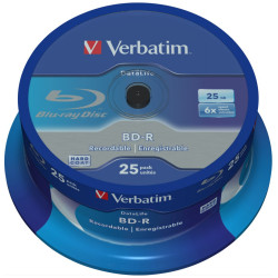 VERBATIM BD-R Blu-Ray SL DataLife 25GB 6x 25pack spindle