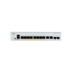 Catalyst C1000-8T-E-2G-L, 8x 10 100 1000 Ethernet ports, 2x 1G SFP and RJ-45, with external PS