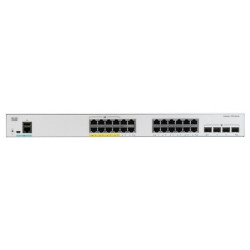 Catalyst C1000-24FP-4G-L, 24x 10 100 1000 Ethernet PoE+ ports and 370W PoE budget, 4x 1G SFP uplinks