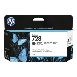HP Ink Cartridge 728 Matte Black 130 ml