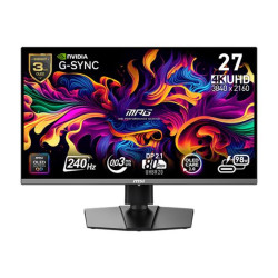 MSI MPG 272URX QD-OLED,26,5" QD-OLED 4K 3840x2160 240Hz 0,03ms 2x HDMI DP USB-A,B,C Výškově nastavitelný Pivot černá
