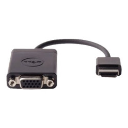 Dell - Video adaptér - HDMI s piny (male) do HD-15 (VGA) se zdířkami (female) - černá