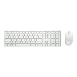 Dell Pro KM5221W - Klávesnice a sada myši - bezdrátový - 2.4 GHz - QWERTY - US mezinárodní - bílá