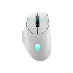 Alienware AW620M - Myš - pravák - optický - 7 tlačítka - kabelové, bezdrátový - USB, 2.4 GHz - lunar light