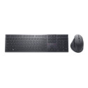 Dell Premier KM900 - Klávesnice a sada myši - spolupráce - podsvícená - bezdrátový - 2.4 GHz, Bluetooth 5.1 - QWERTZ - německá - grafit - s 3 years Advanced Exchange Service
