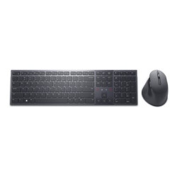 Dell Premier KM900 - Klávesnice a sada myši - spolupráce - podsvícená - bezdrátový - 2.4 GHz, Bluetooth 5.1 - QWERTZ - německá - grafit - s 3 years Advanced Exchange Service