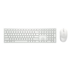 Dell Pro KM5221W - Klávesnice a sada myši - bezdrátový - 2.4 GHz - QWERTZ - německá - bílá