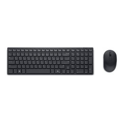 Dell Pro Compact Silent Keyboard and Mouse - KM555 - Klávesnice a sada myši - bezdrátový - 2.4 GHz, Bluetooth 5.1 - QWERTY - US mezinárodní - černá - s 3 years Advanced Exchange Service